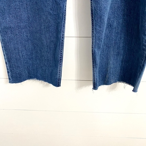 Everlane The Way High Cropped Raw Hem Jeans in Vintage Indigo, Women's Size 35 - Picture 7 of 14